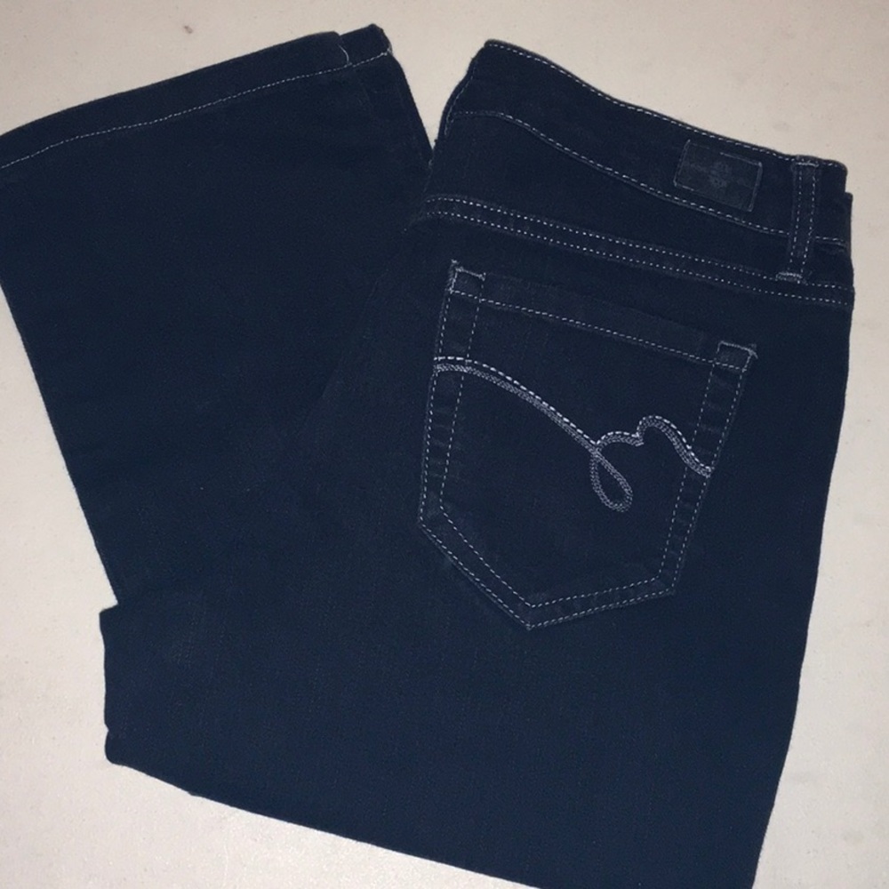 Bandolinoblu Women 6 Short Black Mandie Straight Leg Classic Fit‎ Denim Jeans